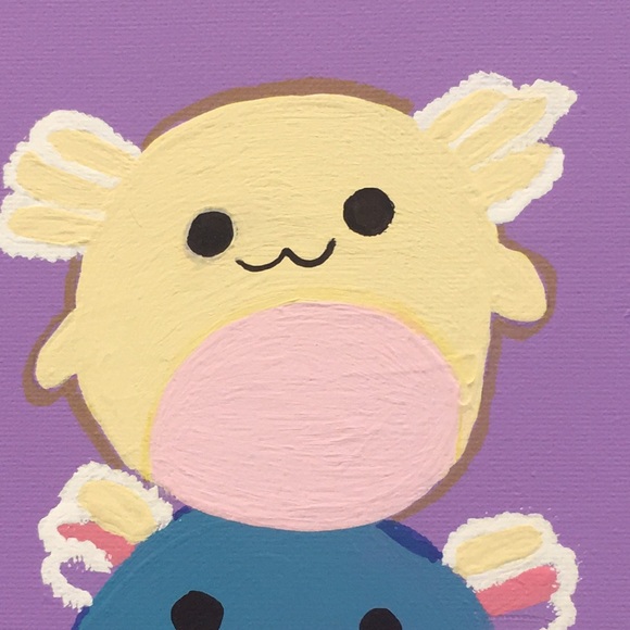 Squishmallow Axolotls Canvas Painting - Picture 5 of 5